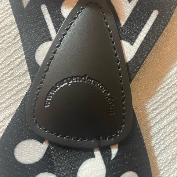 SALE! Black and White Music Note Suspenders - Picture 2 of 4